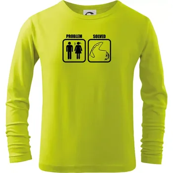 Dětská móda Problém rybaření - Triko dětské Long Sleeve - 122 cm/6 let ( Limetková )