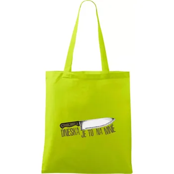 Dneska je to na mně - Taška bavlněná - 42 x 38 cm ( Limetková )