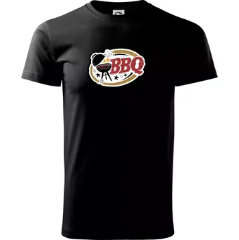 Pánské tričko BBQ logo - Triko extra velké (5-8XL) - 8XL ( Černá )