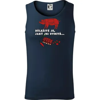 Důležité je, jaký jsi uvnitř - Tílko pánské Core - 2XL ( Námořní modrá (velmi tmavá - téměř černá) )