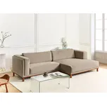 Pohovka taupe polyesterové čalounění 4místná levostranná dřevěné nohy moderní styl obývací pokoj Beliani