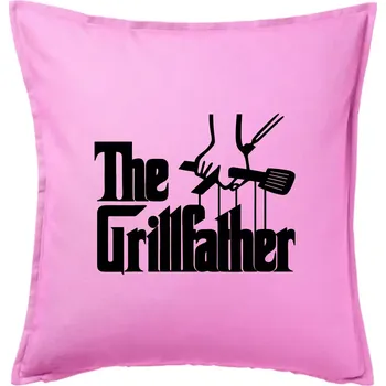 Polštář The Grillfather - Polštář 50x50 - 50x50 - Pouze potah ( Růžová )