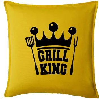 Polštář Grilování - Grill King - Polštář 50x50 - 50x50 - Pouze potah ( Žlutá )