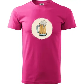 Pánská móda Pivečko ke grilu - Klasické pánské triko vyšší gramáže - 2XL ( Purpurová )