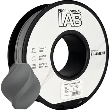 3D tisk Professional Lab Filament PLA+ Silver 1.75mm 1kg