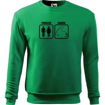 Pánská mikina Problém rybaření - Mikina Essential pánská - M ( Středně zelená )