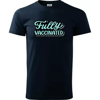 Fully vaccinated - Triko extra velké (5-8XL) - 7XL ( Námořní modrá (velmi tmavá - téměř černá) )