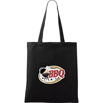 Nákupní taška BBQ logo - Taška bavlněná - 42 x 38 cm ( Černá )