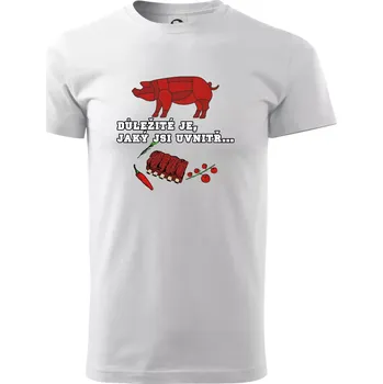 Pánské tričko Důležité je, jaký jsi uvnitř - Triko extra velké (5-8XL) - 7XL ( Bílá )