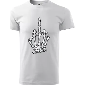 Pánské tričko Radiolog prostředníček - Triko extra velké (5-8XL) - 8XL ( Bílá )