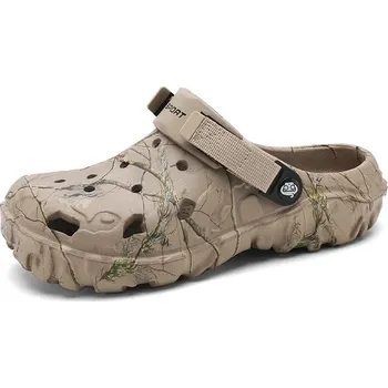 Dámské sandále zahradní pantofle s platformou, vhodné na venkovní použití Velikost: 41, Barva (Varianta): 9527-Khaki