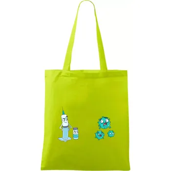 Očkování a virus - Taška bavlněná - 42 x 38 cm ( Limetková )