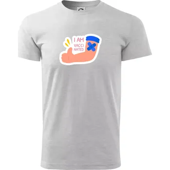 I am vaccinated - Triko extra velké (5-8XL) - 7XL ( Světlešedý Melír )