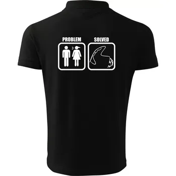 Pánská košile Problém rybaření - Polokošile pánská Pique Polo 203 - 3XL ( Černá )