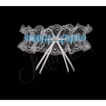 Dámské spodní prádlo Podvazek PW-27 bílá a modrá univerzální