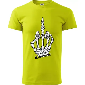 Pánské tričko Radiolog prostředníček - Klasické pánské triko vyšší gramáže - XS ( Limetková )