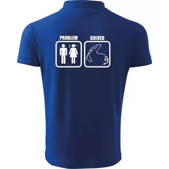 Pánská košile Problém rybaření - Polokošile pánská Pique Polo 203 - 2XL ( Královská modrá )