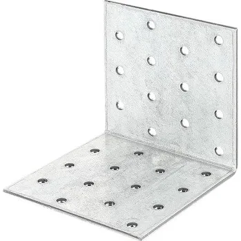 Stavební materiál Spojovací úhelník děrovaný 80x80x80 mm, sendzimirově pozinkovaný, 1 ks