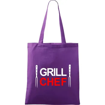 Grilování - Grill Chef - Taška bavlněná - 42 x 38 cm ( Fialová )