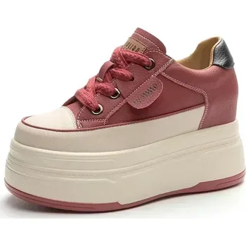 Dámské tenisky Dámské tenisky na platformě z pravé kůže Velikost: 35, Barva (Varianta): red np