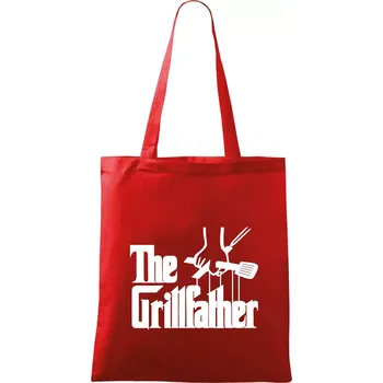 Nákupní taška The Grillfather - Taška bavlněná - 42 x 38 cm ( Červená )