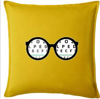 Polštář Brýle optika - Polštář 50x50 - 50x50 - Pouze potah ( Žlutá )