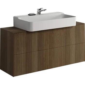 Koupelnový nábytek Ideal Standard Conca Skříňka umyvadlová 120 x 37 x 55 cm se 2 zásuvkami, tmavý ořech matný, T3949Y5