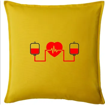 Polštář Zdravotnická výměna krve - Polštář 50x50 - 50x50 - Pouze potah ( Žlutá )