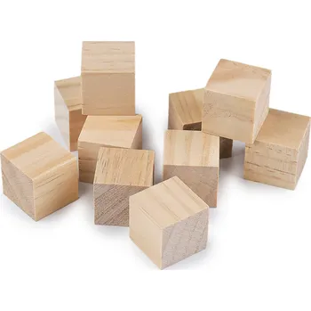 Výtvárné potřeby Dřevěná kostka - polotovar k dotvoření 2,5x2,5 cm