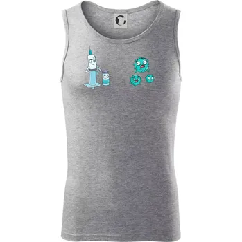 Očkování a virus - Tílko pánské Core - XL ( Tmavě šedý melír )