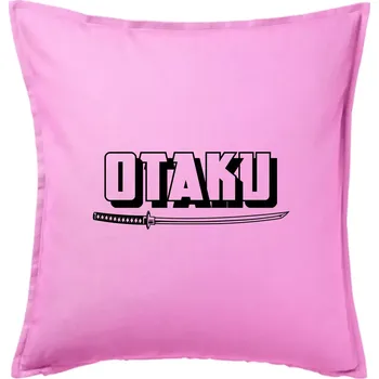 Polštář Otaku - katana - Polštář 50x50 - 50x50 - Pouze potah ( Růžová )
