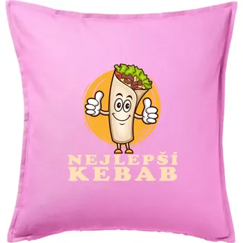 Polštář Nejlepší kebab - Polštář 50x50 - 50x50 - Pouze potah ( Růžová )