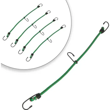 Upínací popruh KesTek Napínáky na plachtu se 3 háčky, 500x8 mm, 4 ks