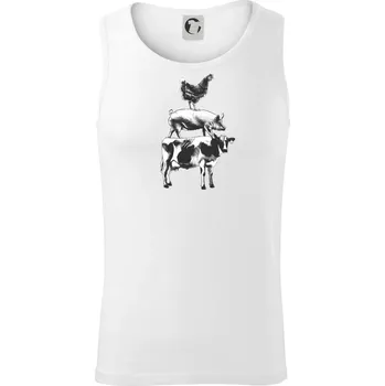 Pánské termoprádlo Slípka prase kravka - Tílko pánské Core - 2XL ( Bílá )