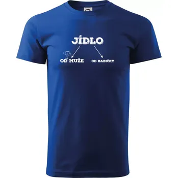 Pánské tričko Rozdělení jídla - Triko extra velké (5-8XL) - 6XL ( Královská modrá )