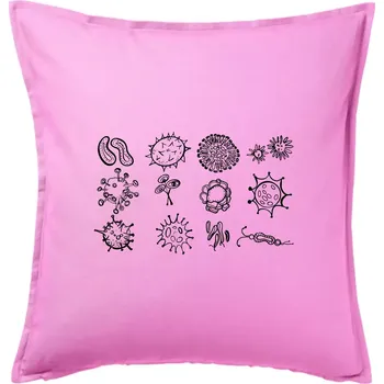 Polštář Set bakterií - Polštář 50x50 - 50x50 - Pouze potah ( Růžová )