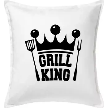 Polštář Grilování - Grill King - Polštář 50x50 - 50x50 - Pouze potah ( Bílá )
