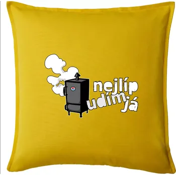 Polštář Nejlíp udím já - Polštář 50x50 - 50x50 - Pouze potah ( Žlutá )