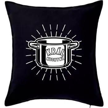 Polštář Král kuchyně - Polštář 50x50 - 50x50 - Pouze potah ( Černá )