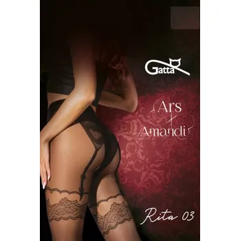 Dámské punčochy RITA 03 VZOROVANÉ PUNČOCHOVÉ KALHOTY 20 DEN NERO 3-M