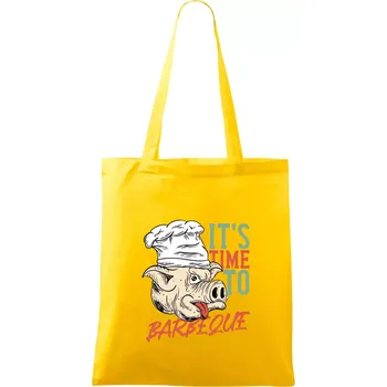 Nákupní taška It's Time to Barbeque - Taška bavlněná - 42 x 38 cm ( Žlutá )