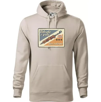 Pánská mikina Dobrota z grilu - Mikina pánská Cape s kapucí - 5XL ( Ledově šedá )