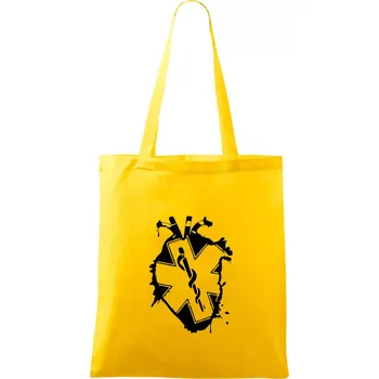 Zdravotnické srdce - Taška bavlněná - 42 x 38 cm ( Žlutá )