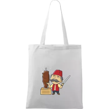 Kebab kuchař - Taška bavlněná - 42 x 38 cm ( Bílá )