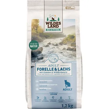 Krmivo pro kočku Wildes Land adult pstruh & losos 4x1,2 kg