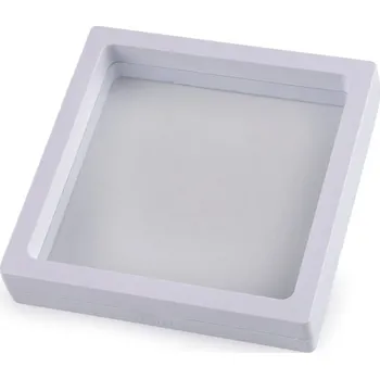 Dárková krabička Krabička s průhlednou fólií k vystavení zboží a dárkovému balení 11x11 cm, barva 1 bílá