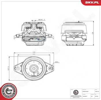 Silentblok motoru Zavěšení a uložení motoru ESEN SKV 75SKV122