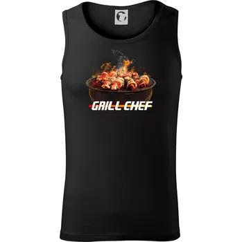 Pánské termoprádlo Grill chef - gril s ohněm - Tílko pánské Core - S ( Černá )