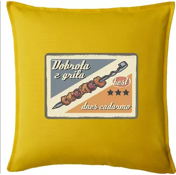 Polštář Dobrota z grilu - Polštář 50x50 - 50x50 - Pouze potah ( Žlutá )