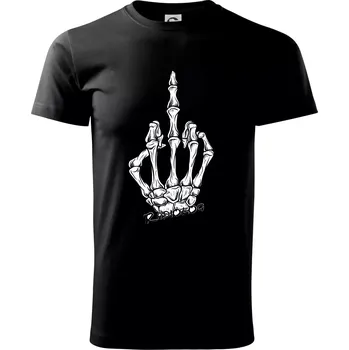 Pánské tričko Radiolog prostředníček - Triko extra velké (5-8XL) - 5XL ( Černá )